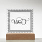 Usher (Black) - Square Acrylic Plaque