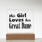 Great Dane - Square Acrylic Plaque