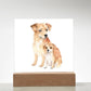 Dog Mom (Watercolor) 04 - Square Acrylic Plaque