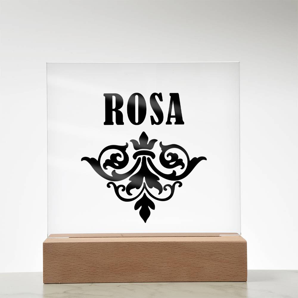 Rosa v01 - Square Acrylic Plaque