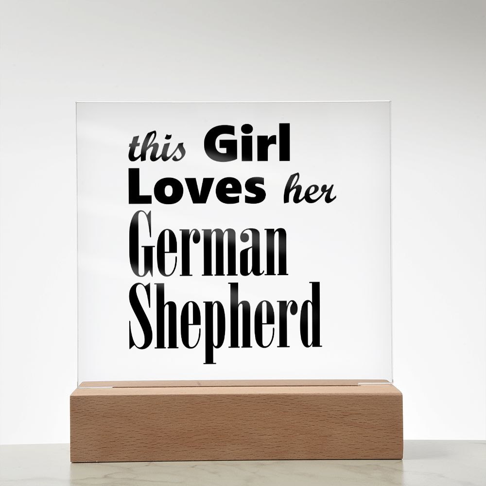 German Shepherd - Square Acrylic Plaque