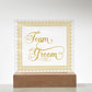 Team Groom (Gold) - Square Acrylic Plaque
