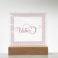 Usher (Rose) - Square Acrylic Plaque