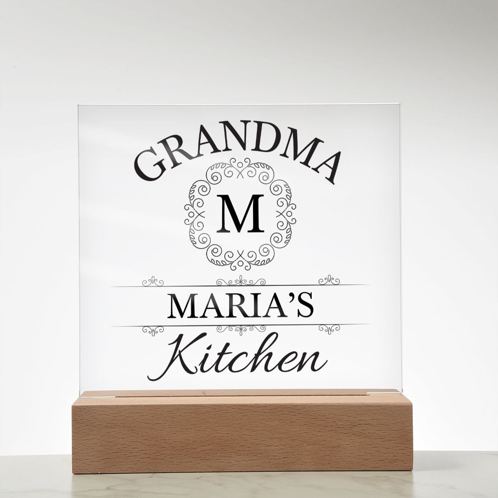 Grandma Maria's Kitchen - Square Acrylic Plaque