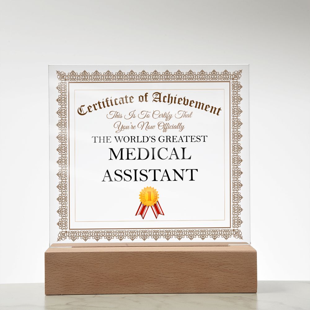 World's Greatest Medical Assistant - Square Acrylic Plaque