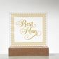 Best Man (Gold) - Square Acrylic Plaque