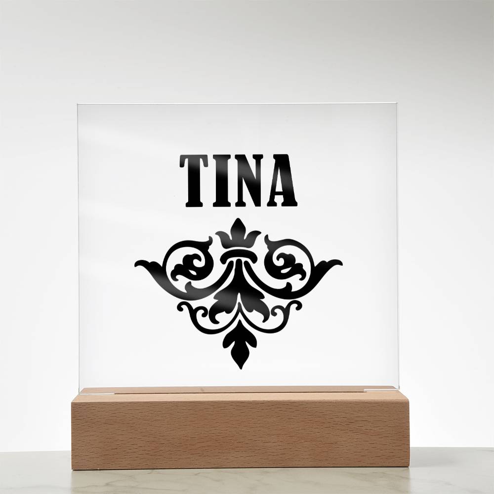 Tina v01 - Square Acrylic Plaque