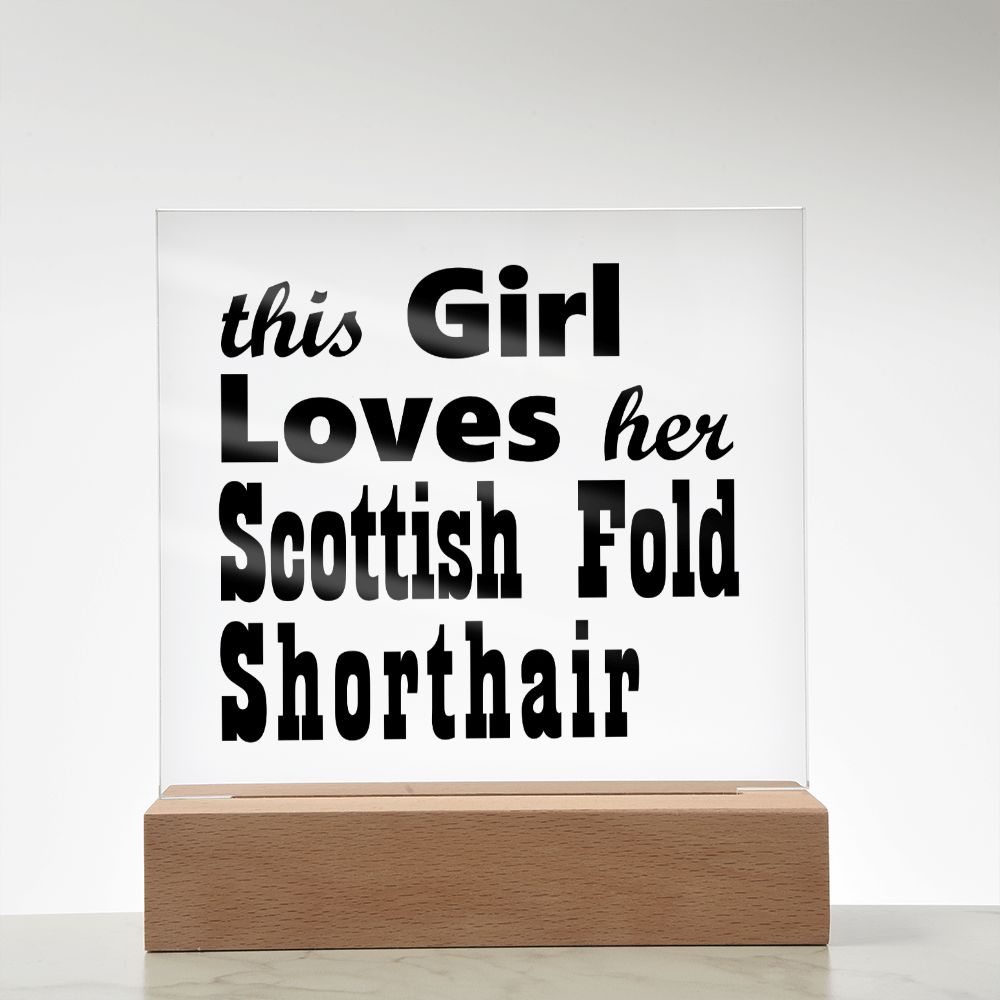 Scottish Fold Shorthair - Square Acrylic Plaque