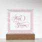 Aunt of the Groom (Rose) - Square Acrylic Plaque
