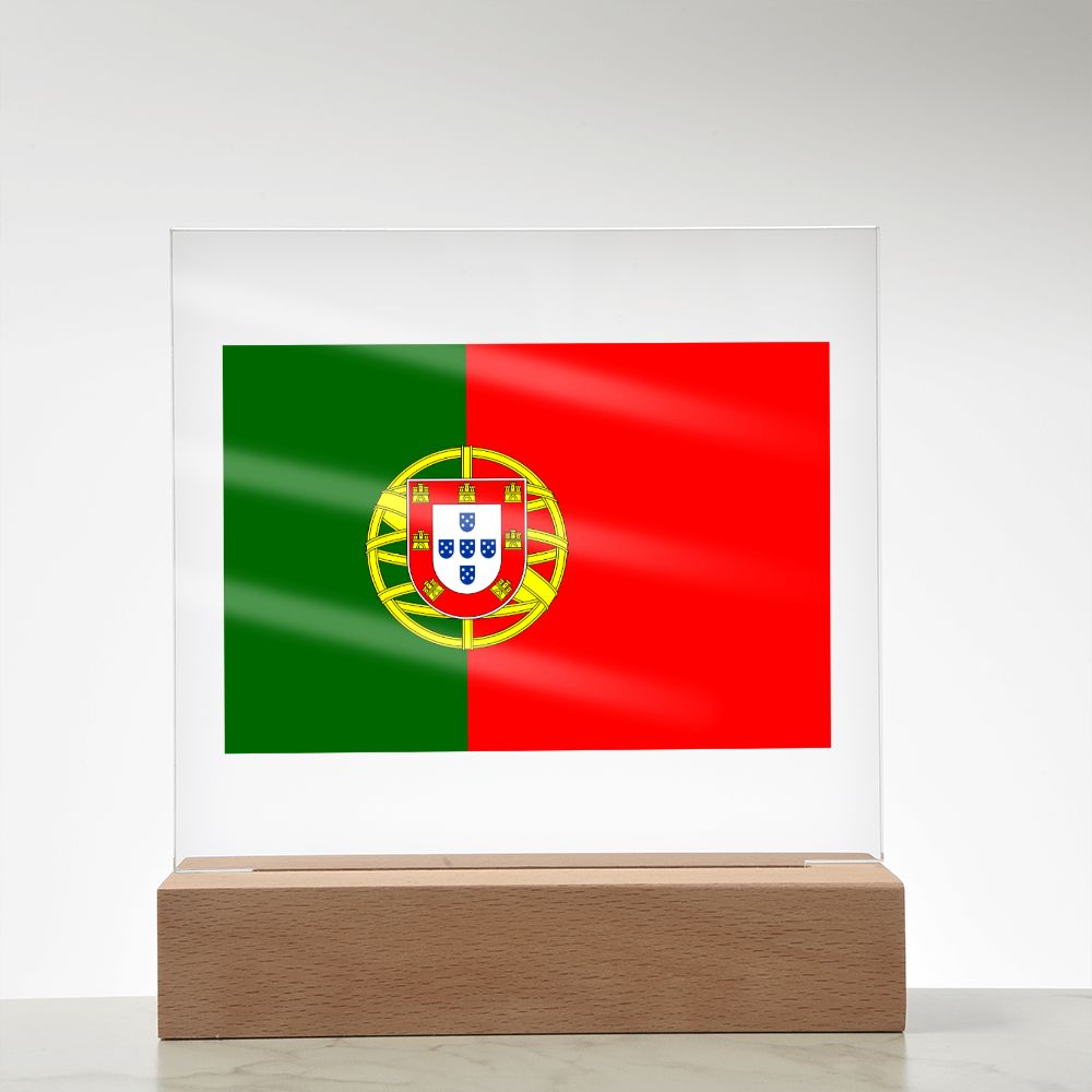Portuguese Flag - Square Acrylic Plaque