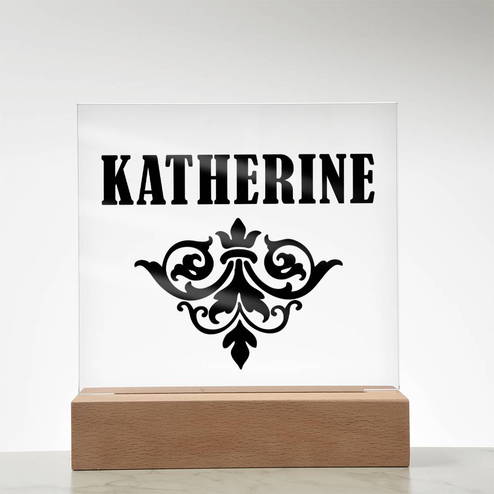 Katherine v01 - Square Acrylic Plaque