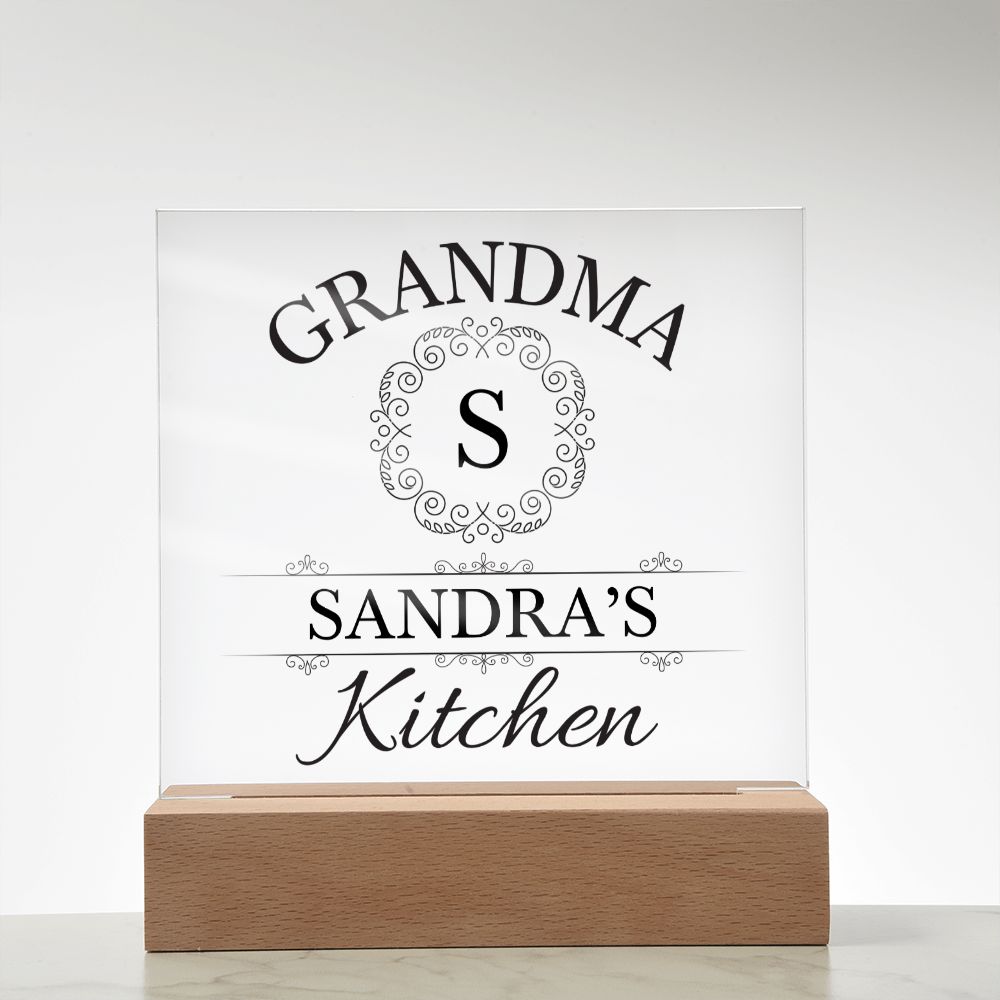 Grandma Sandra's Kitchen - Square Acrylic Plaque
