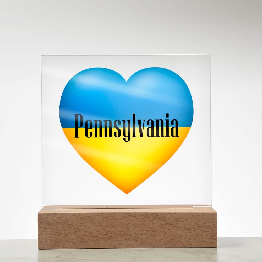 Ukrainian In Pennsylvania - Square Acrylic Plaque