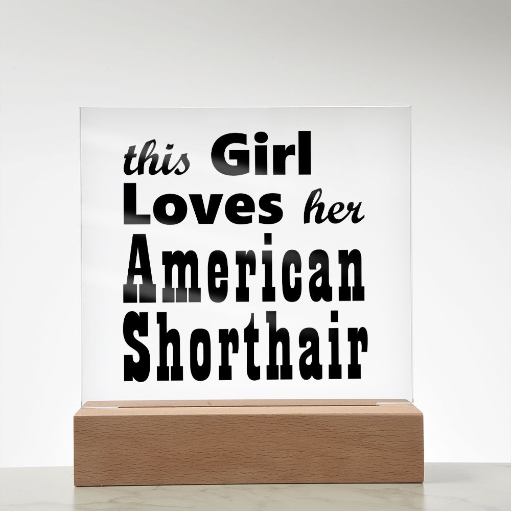 American Shorthair - Square Acrylic Plaque