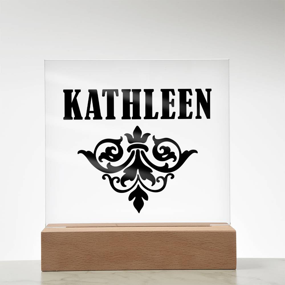 Kathleen v01 - Square Acrylic Plaque