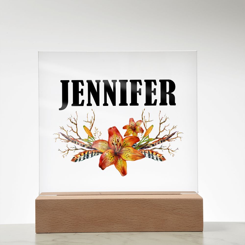 Jennifer v3 - Square Acrylic Plaque