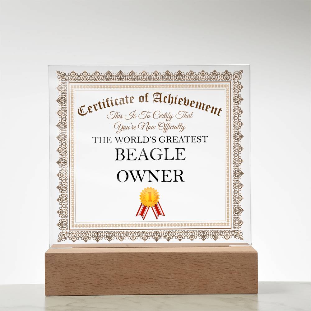 World's Greatest Beagle Owner - Square Acrylic Plaque