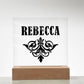 Rebecca v01 - Square Acrylic Plaque
