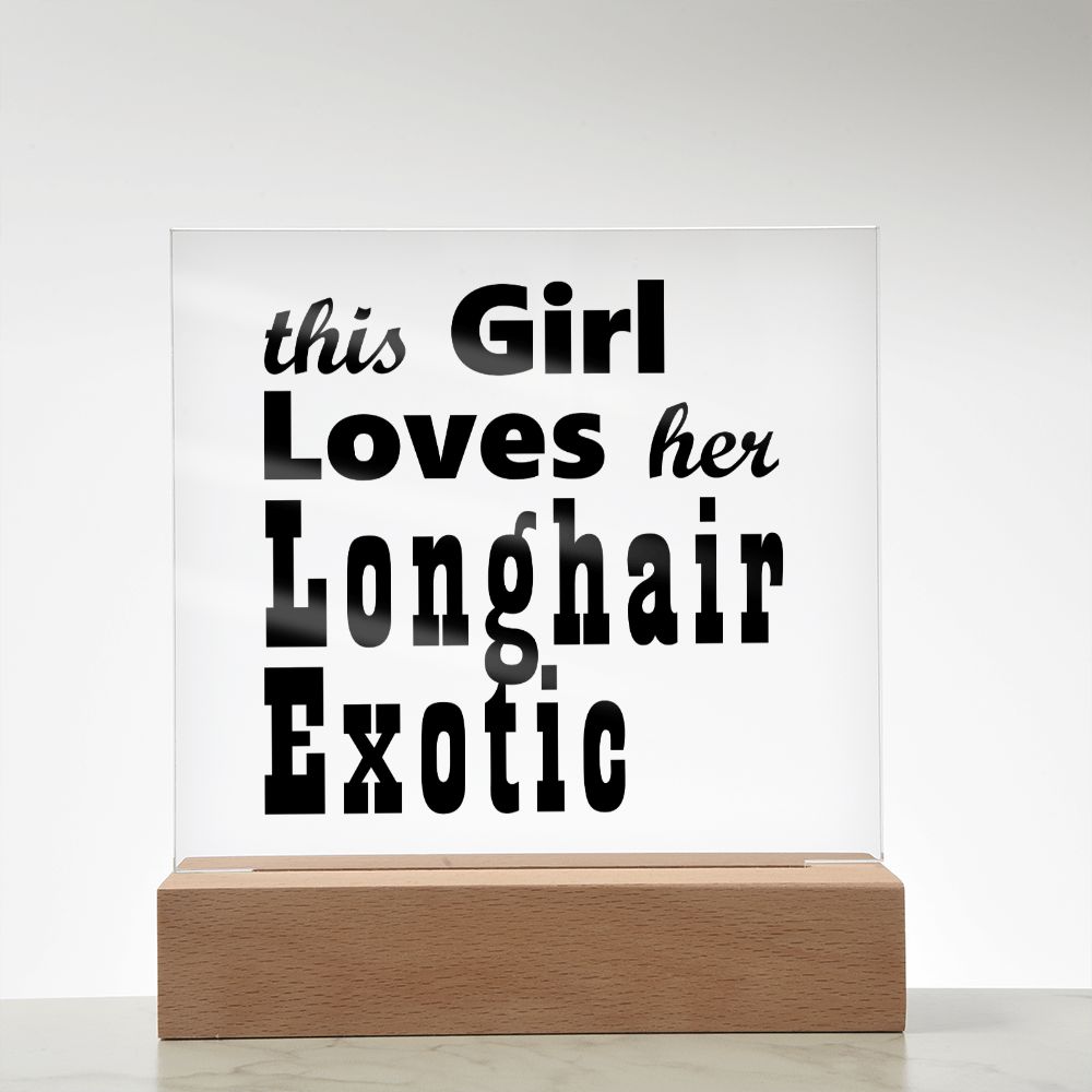 Longhair Exotic - Square Acrylic Plaque