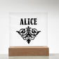 Alice v01 - Square Acrylic Plaque