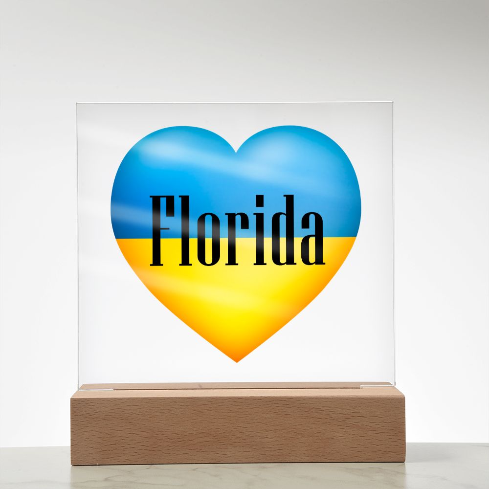 Ukrainian In Florida - Square Acrylic Plaque