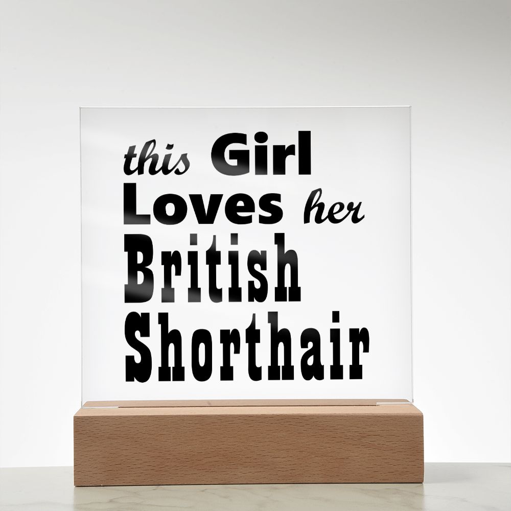British Shorthair - Square Acrylic Plaque