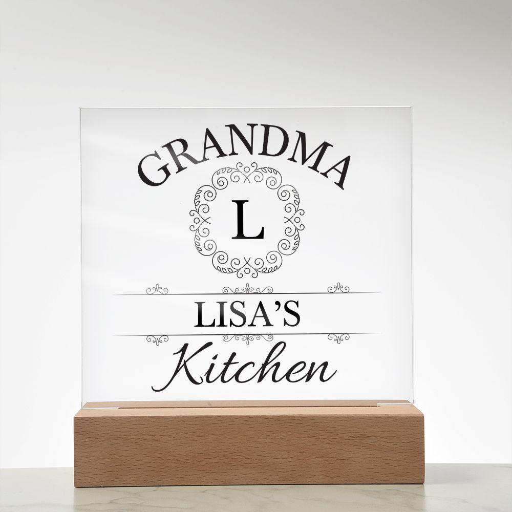 Grandma Lisa's Kitchen - Square Acrylic Plaque