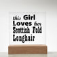 Scottish Fold Longhair - Square Acrylic Plaque