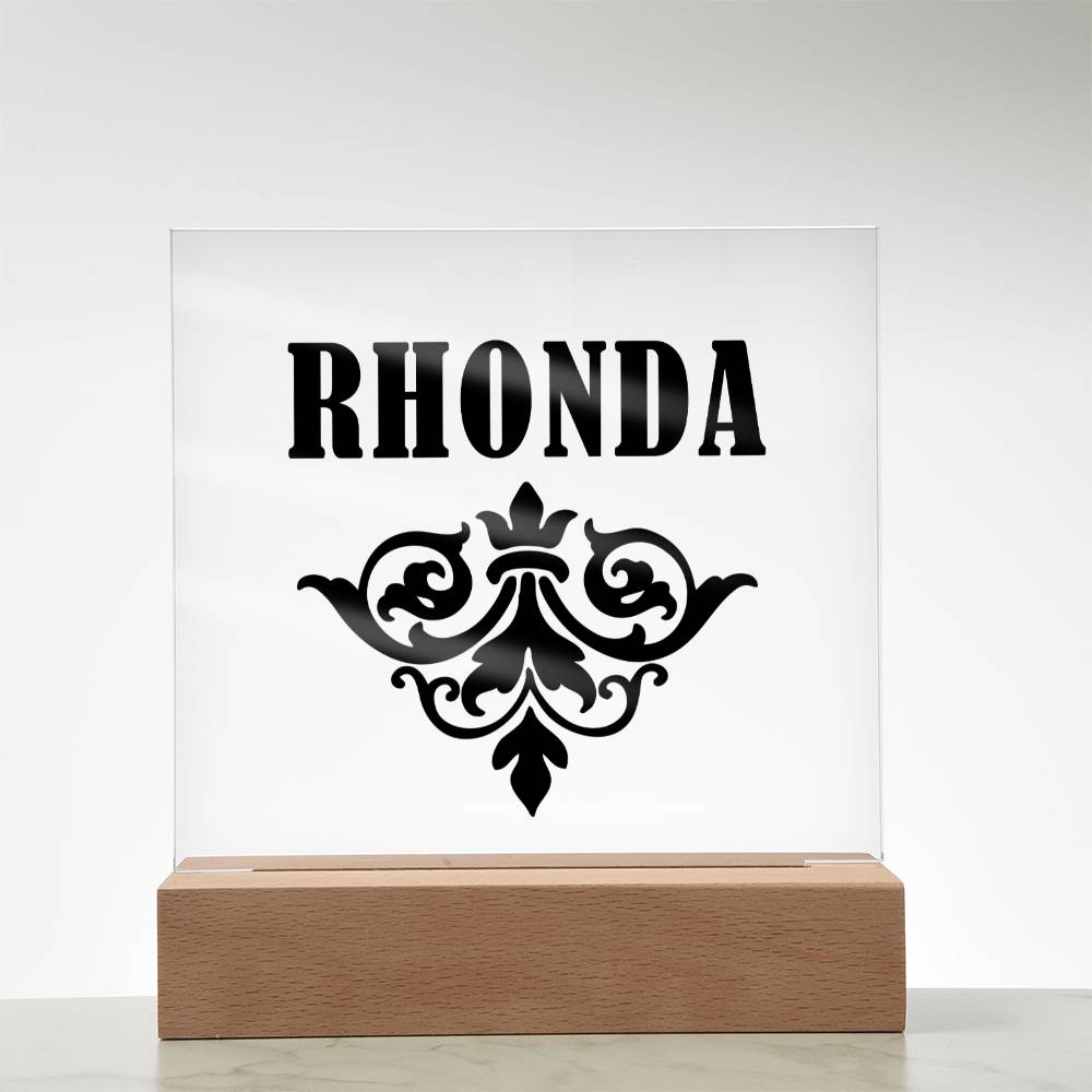 Rhonda v01 - Square Acrylic Plaque