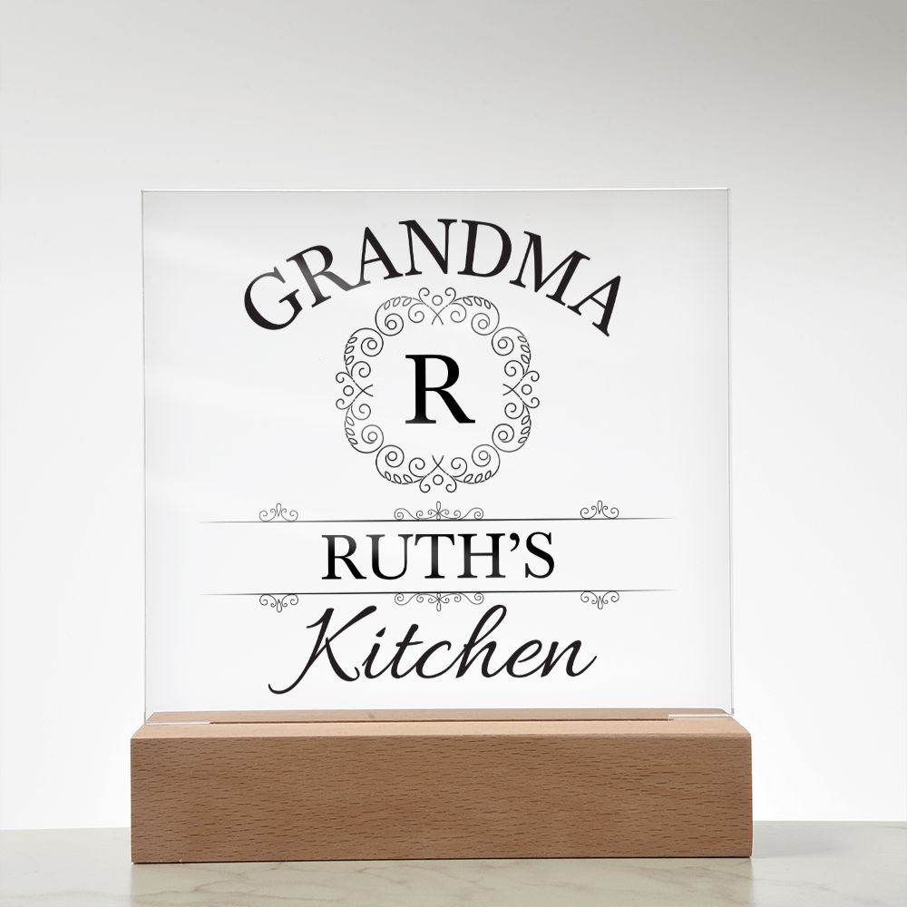 Grandma Ruth's Kitchen - Square Acrylic Plaque