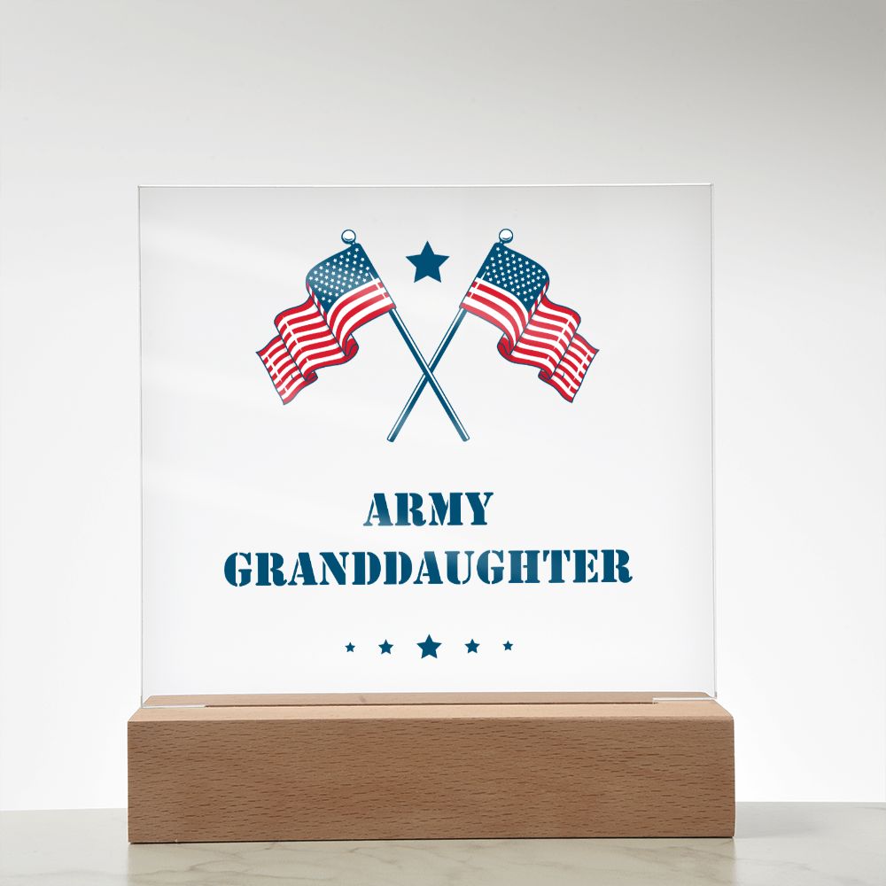 Army Granddaughter - Square Acrylic Plaque