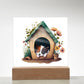 Dog Sleeping (Watercolor) 04 - Square Acrylic Plaque