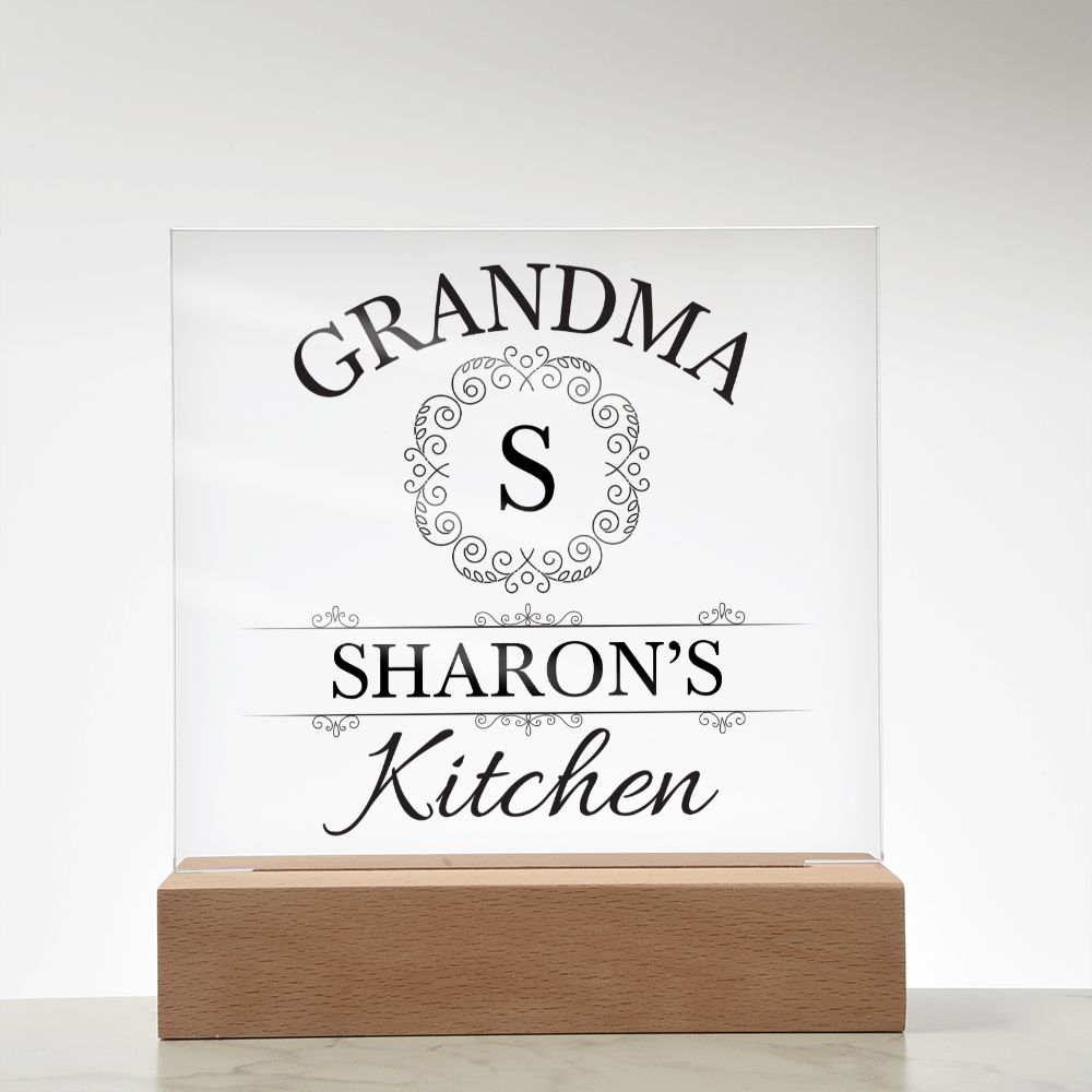 Grandma Sharon's Kitchen - Square Acrylic Plaque