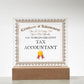 World's Greatest Tax Accountant - Square Acrylic Plaque