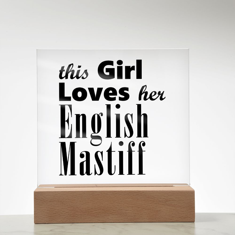 English Mastiff - Square Acrylic Plaque