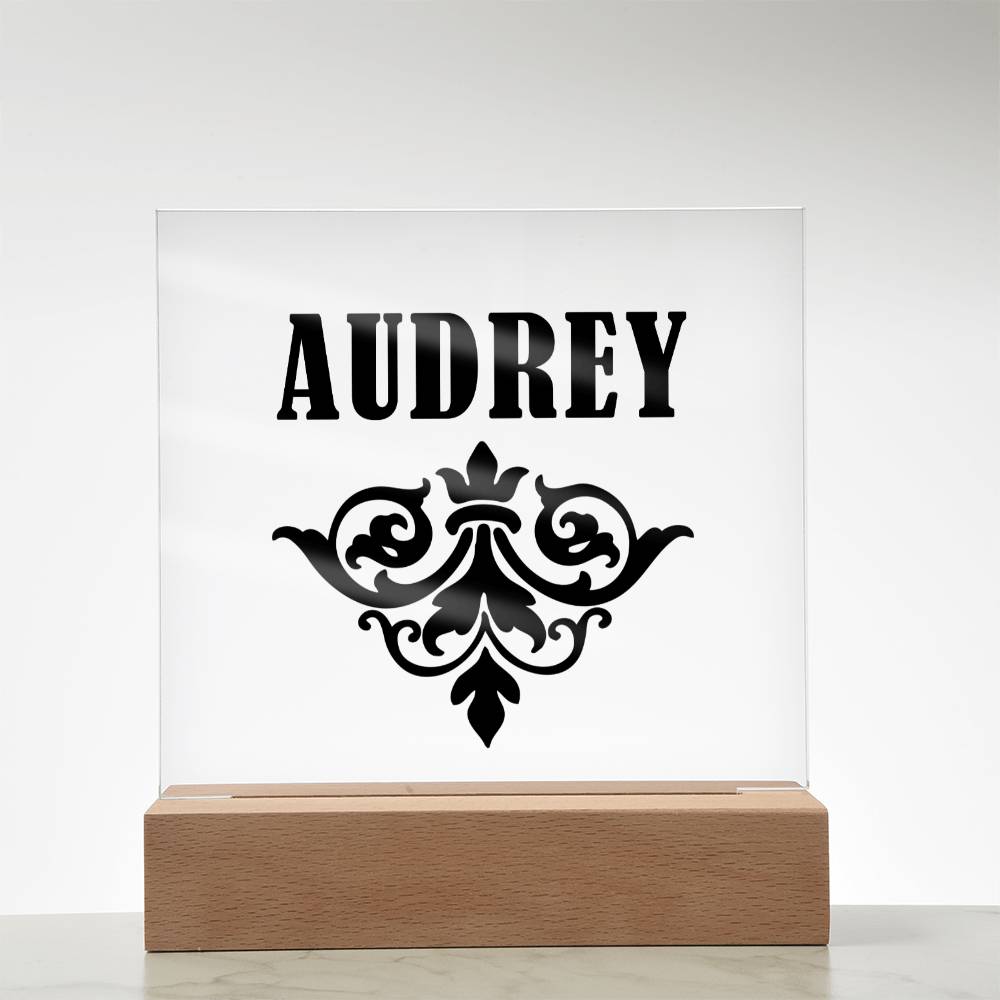 Audrey v01 - Square Acrylic Plaque