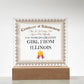 World's Greatest Girl From Illinois - Square Acrylic Plaque