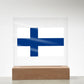 Finnish Flag - Square Acrylic Plaque