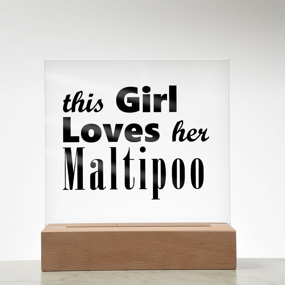 Maltipoo - Square Acrylic Plaque