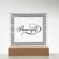 Flowergirl (Black) - Square Acrylic Plaque