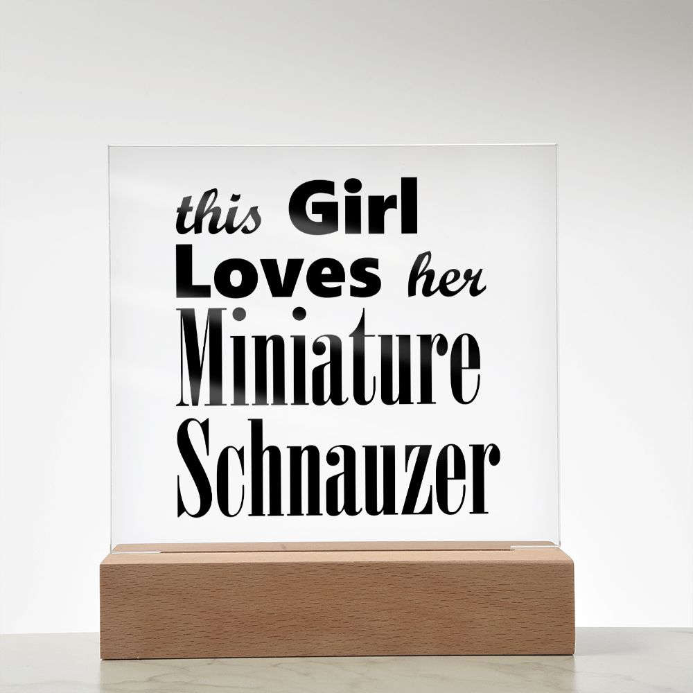 Miniature Schnauzer - Square Acrylic Plaque