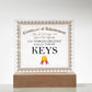 World's Greatest Collector Of Keys - Square Acrylic Plaque