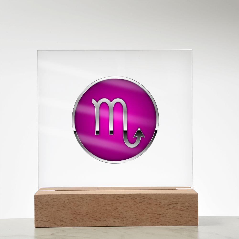 Zodiac Sign Scorpio v2 - Square Acrylic Plaque