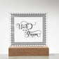 Uncle of the Groom (Black) - Square Acrylic Plaque