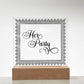 Her Party (Black) - Square Acrylic Plaque