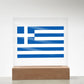 Greek Flag - Square Acrylic Plaque