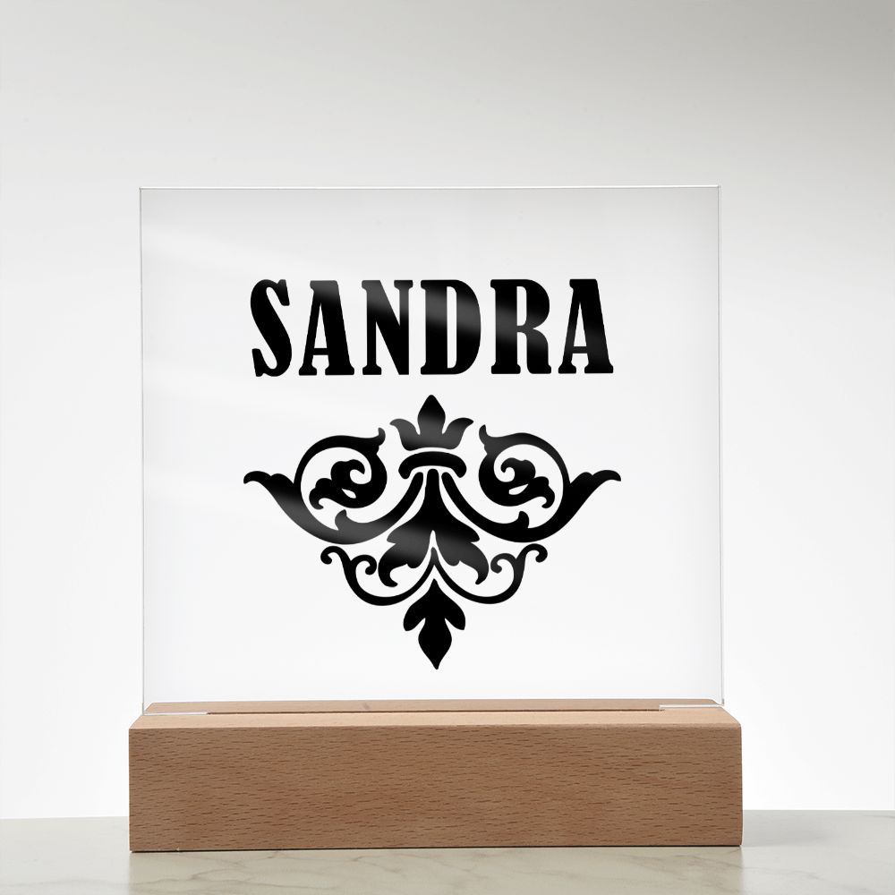 Sandra v01 - Square Acrylic Plaque