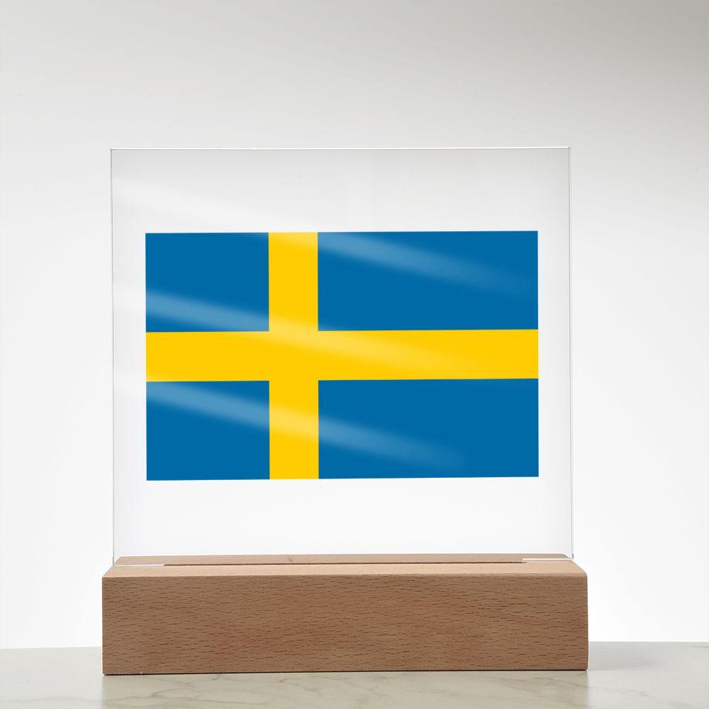 Swedish Flag - Square Acrylic Plaque