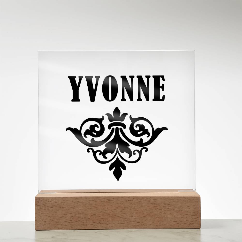 Yvonne v01 - Square Acrylic Plaque