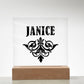 Janice v01 - Square Acrylic Plaque